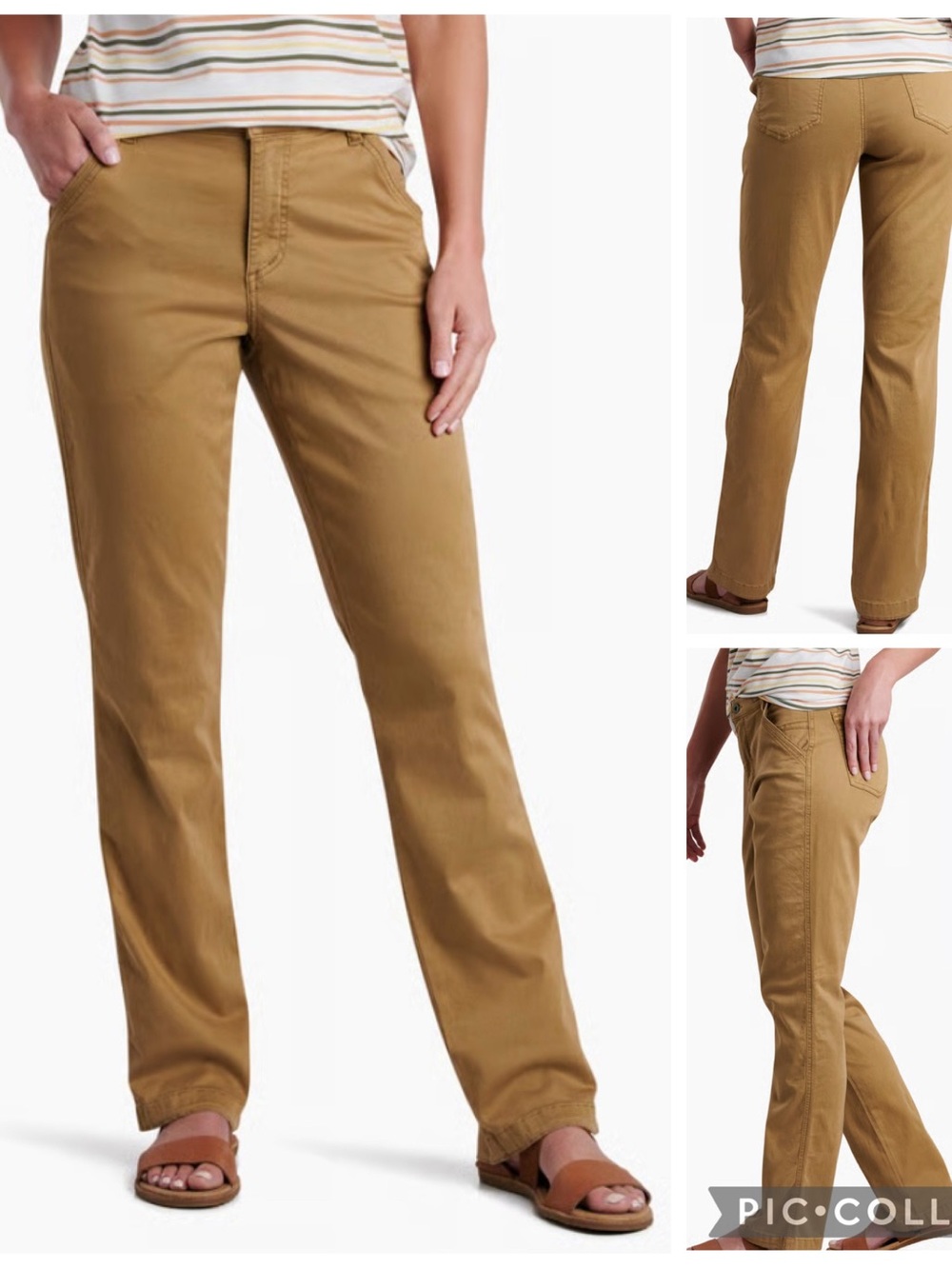 KUHL Women’s KULTIVATR Straight Pants In Honey Hiking Cargo UPF 50+ Size 10 Reg.